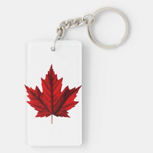 Wunderschönes Ahornblatt Schlüsselanhänger (Rückseite)