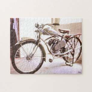 Wunderschönes altes Vintages Motorrad Puzzle