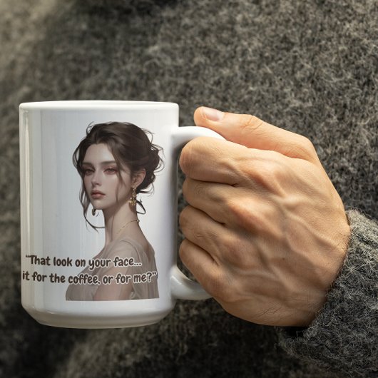 Wunderschönes Anime-Mädchen Kaffeetasse