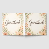 Wunderschönes Aquarell-Gästebuch – Pfirsichrosen Gästebuch (Voll)