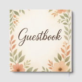 Wunderschönes Aquarell-Gästebuch – Pfirsichrosen Gästebuch (Rückseite)