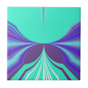 Wunderschönes atemberaubendes lila cyan Motiv Must Fliese