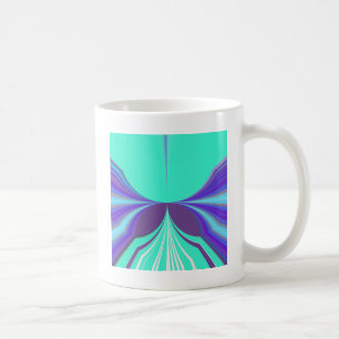 Wunderschönes atemberaubendes lila-cyan Motiv Must Kaffeetasse