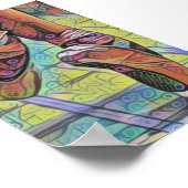 Wunderschönes bemaltes Ballet Slipper Poster (Ecke)