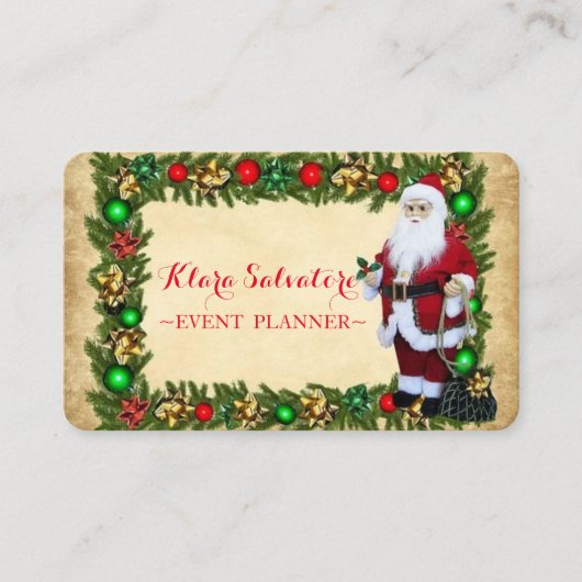 Wunderschönes, bezauberndes Weihnachtsdekor Visitenkarte (Vorderseite)