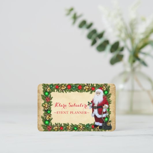 Wunderschönes, bezauberndes Weihnachtsdekor Visitenkarte (Stehend Vorderseite)