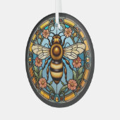 Wunderschönes Bienen-Stained-Glas Ornament Aus Glas (Vorderseite links)