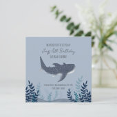 Wunderschönes Blau unter dem Meereswal Einladung (Stehend Vorderseite)