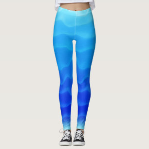 Wunderschönes Blaue Lagune-Wellenmuster Leggings