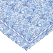 Wunderschönes blaues Floral Paisley Kunstmuster Tischdecke (Schrägansicht)