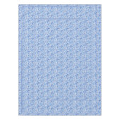 Wunderschönes blaues Floral Paisley Kunstmuster Tischdecke (Vorderseite)