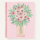 Wunderschönes Blumenglas Notizblock (Vorderseite)