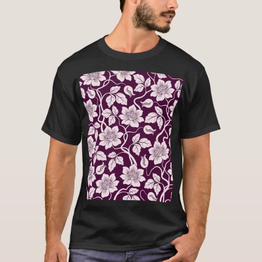 Wunderschönes Blumenmuster T-Shirt (Vorderseite)