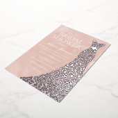 Wunderschönes Blush Silver Heydress Brautparty Folieneinladung (Gedreht)