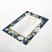 Wunderschönes botanisches Brautparty Folieneinladung (Gedreht)