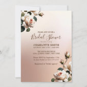 Wunderschönes Brautparty für die Rose von Rostbeig Einladung (Vorderseite)