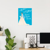 Wunderschönes Brautparty-Poster Poster (Heimbüro)