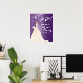 Wunderschönes Brautparty-Poster Poster (Heimbüro)