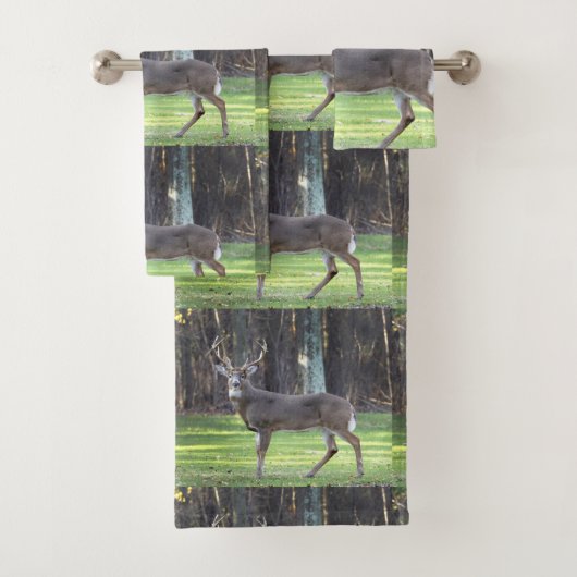 Wunderschönes Buck-Badezimmertuch-Set Badhandtuch Set (Insitu)