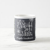 Wunderschönes Chalkboard Snowflake Weihnachts-Foto Kaffeetasse (Mittel)