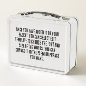 Wunderschönes chinesisches Zodiac-Rooster#001- Metall Brotdose (Rückseite)