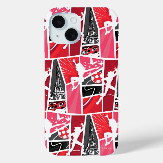 Wunderschönes Comic Ladybug Paris Pattern Case-Mate iPhone Hülle (Rückseite)