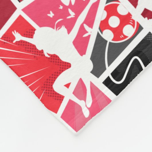 Wunderschönes Comic Ladybug Paris Pattern Fleecedecke (Ecke)