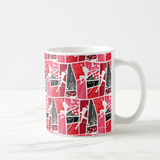 Wunderschönes Comic Ladybug Paris Pattern Kaffeetasse