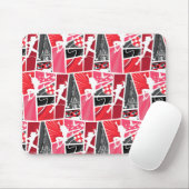 Wunderschönes Comic Ladybug Paris Pattern Mousepad (Mit Mouse)