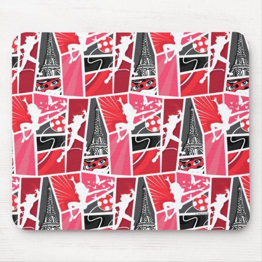 Wunderschönes Comic Ladybug Paris Pattern Mousepad (Vorne)