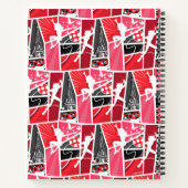 Wunderschönes Comic Ladybug Paris Pattern Notizblock (Rückseite)