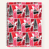 Wunderschönes Comic Ladybug Paris Pattern Notizblock (Vorderseite)