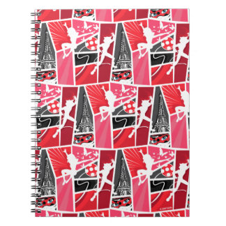 Wunderschönes Comic Ladybug Paris Pattern Notizblock