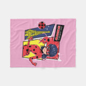 Wunderschönes Comic Ladybug Pariser Weg Fleecedecke (Vorderseite (Horizontal))