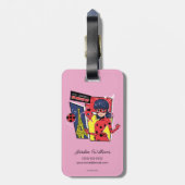 Wunderschönes Comic Ladybug Pariser Weg Gepäckanhänger (Rückseite vertikal)