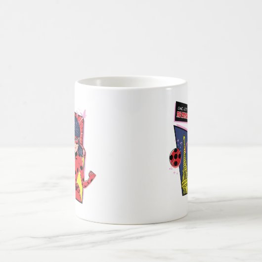 Wunderschönes Comic Ladybug Pariser Weg Kaffeetasse (Mittel)