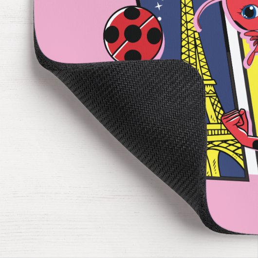 Wunderschönes Comic Ladybug Pariser Weg Mousepad (Ecke)