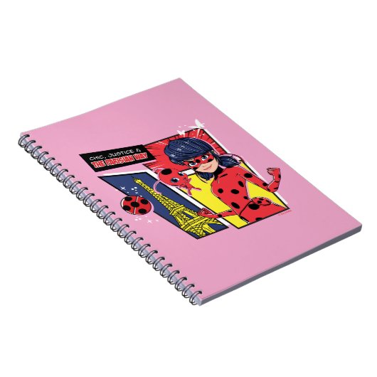 Wunderschönes Comic Ladybug Pariser Weg Notizblock (Rechte Seite)