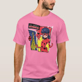 Wunderschönes Comic Ladybug Pariser Weg T-Shirt (Vorderseite)