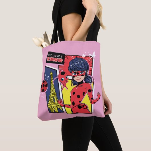 Wunderschönes Comic Ladybug Pariser Weg Tasche (Von Nahem)