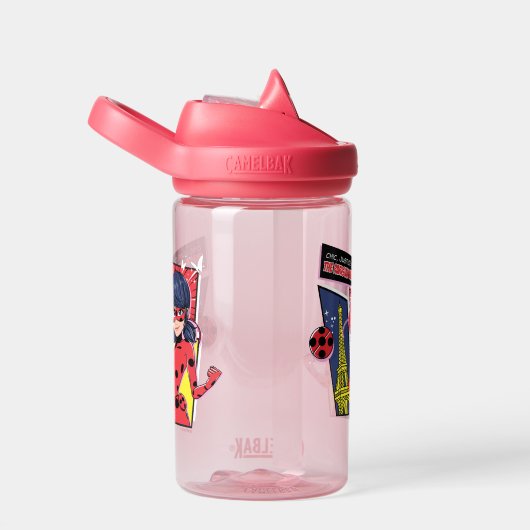 Wunderschönes Comic Ladybug Pariser Weg Trinkflasche (rechts)