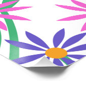 Wunderschönes Daisies benutzerdefiniertes Monogram Poster (Ecke)