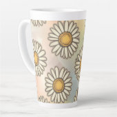 Wunderschönes Daisy Muster auf pastellfarbenem Hin Milchtasse (Linke Ecke)