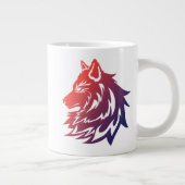 wunderschönes Design dieser Wolf-Tasse Jumbo-Tasse (Rechts)