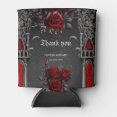 Wunderschönes dunkelgotisches Hochzeitsdesign. Dosenkühler (Vorderseite)