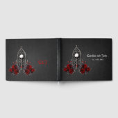 Wunderschönes dunkelgotisches Hochzeitsdesign. Gästebuch (Voll)