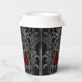 Wunderschönes dunkelgotisches Hochzeitsdesign. Pappbecher (Rechts)