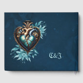 Wunderschönes elegantes Steampunkherz. Gästebuch (Rückseite)