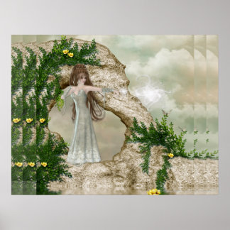 Wunderschönes Elven Magic Fantasy Poster Print