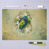 Wunderschönes, farbenfrohes Pferd mit Blume Seidenpapier (Handwerk)